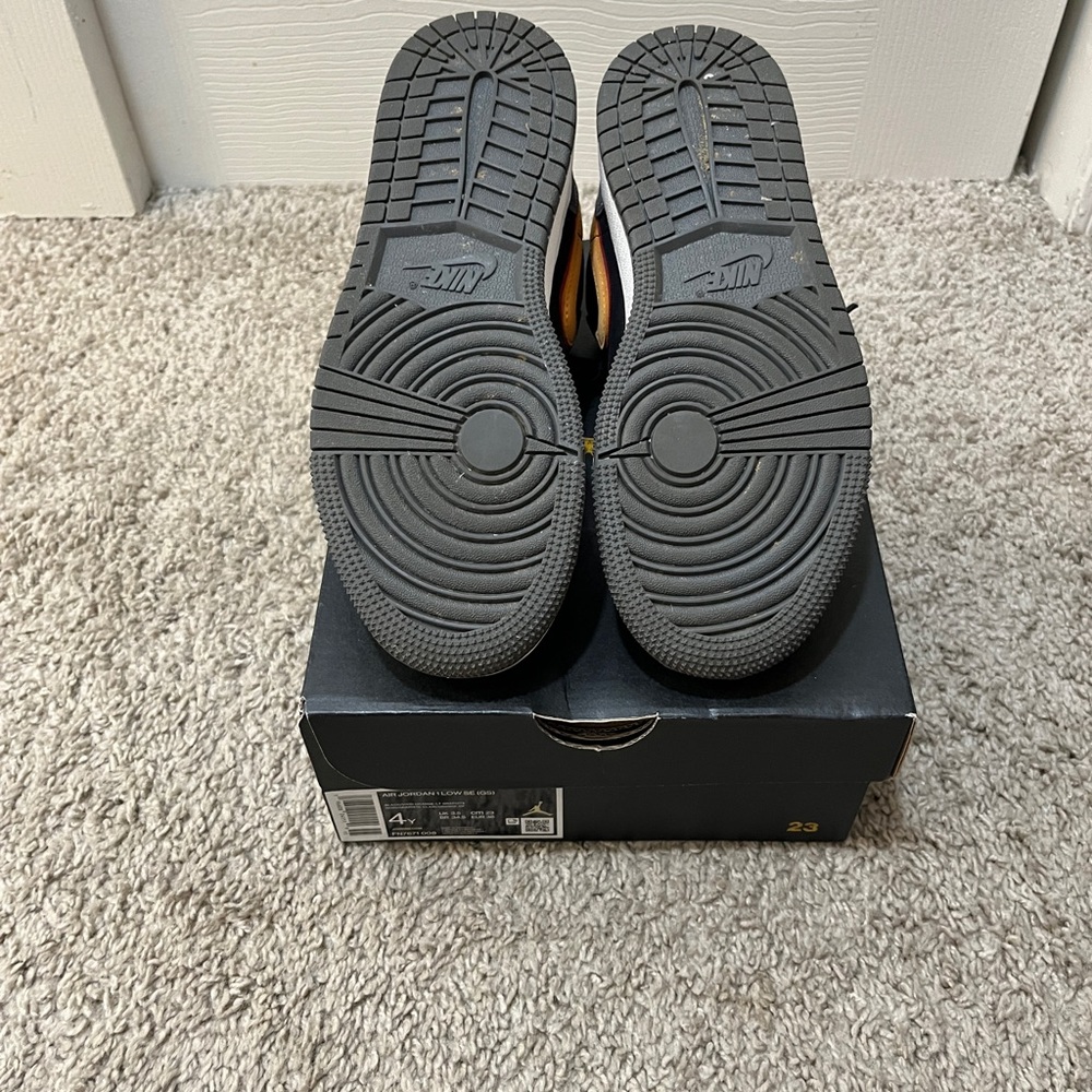 Nike Gray and Black Sneakers with Orange Swoosh - Picture 3 of 3